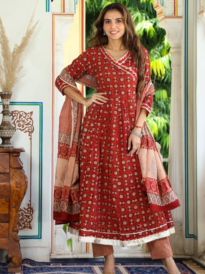 Pure Cotton Anarkali Suits for Women