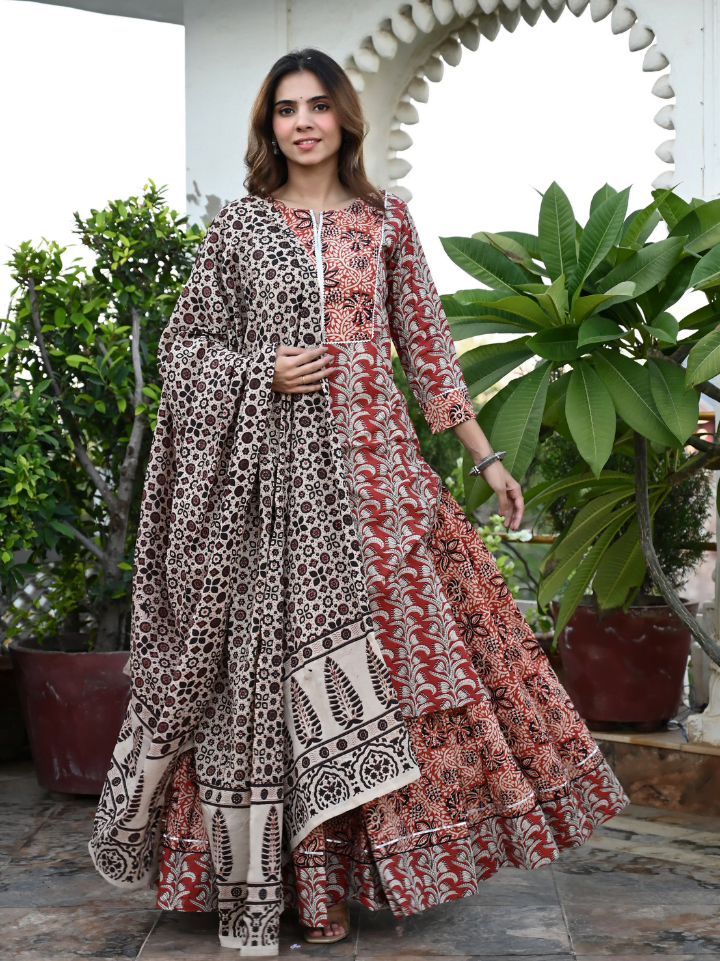 Designer Long Kurta with Skirt