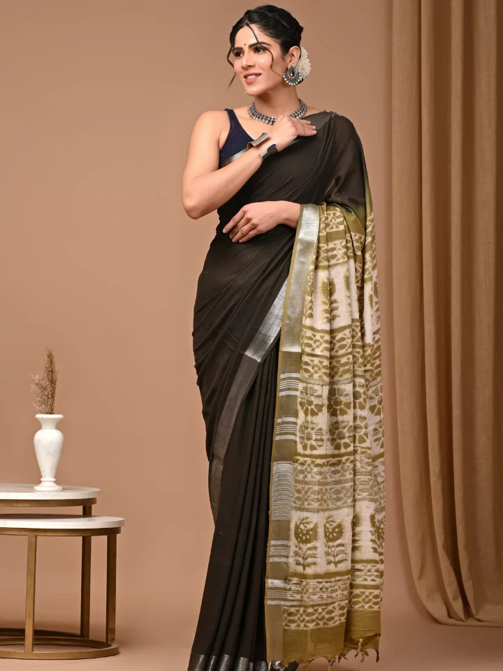 Linen Saree for Women