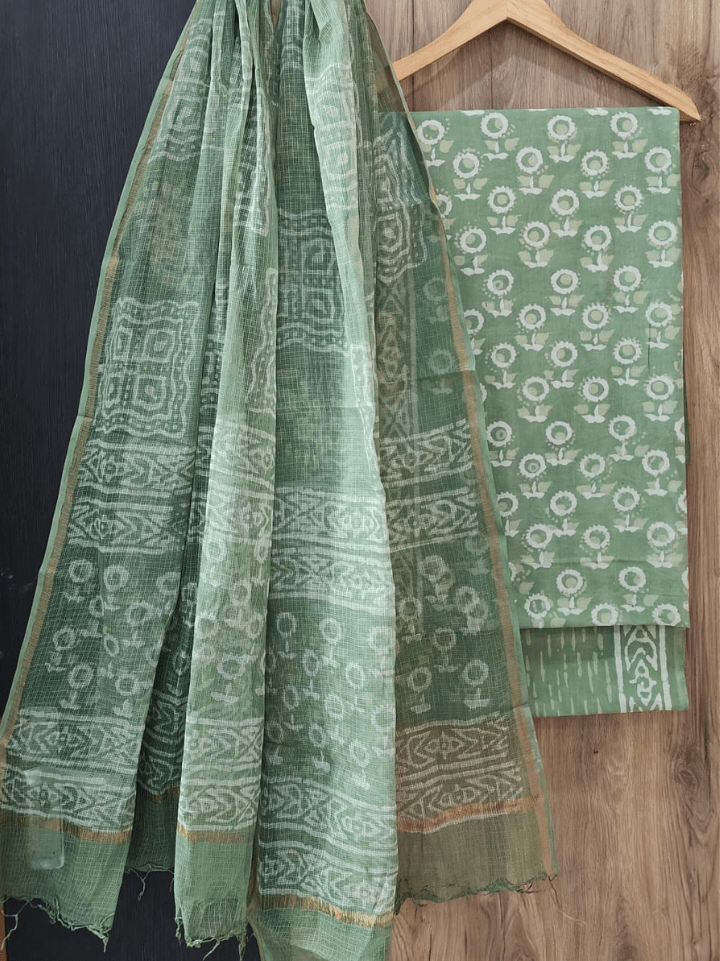 Cotton Suit with Kota Doria Dupatta