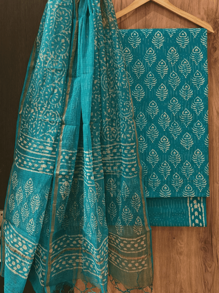 Cotton Suit with Kota Doria Dupatta