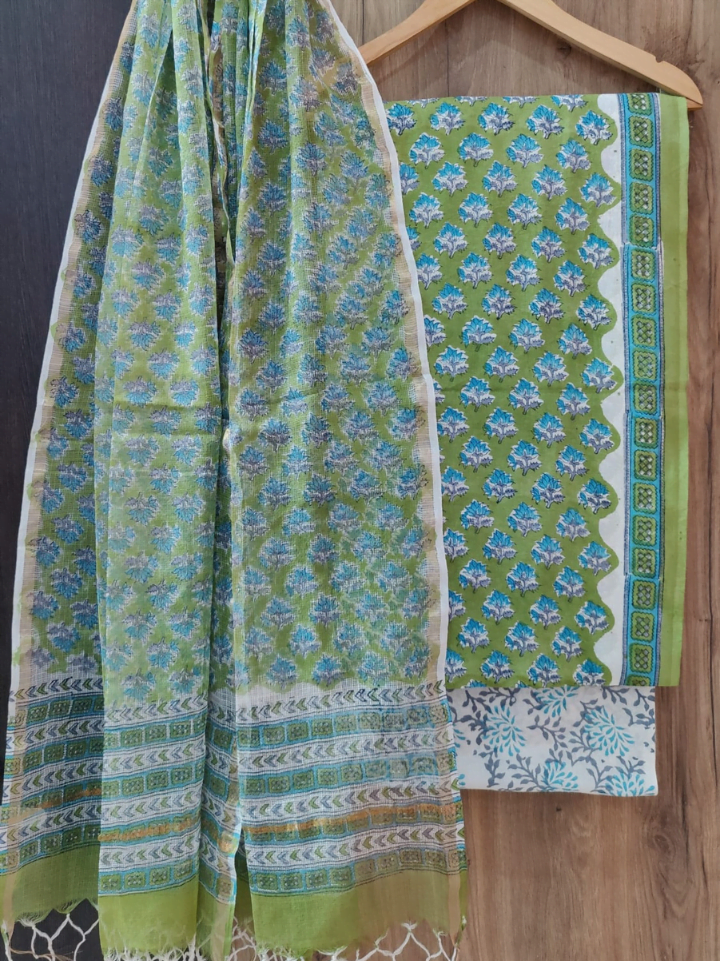 Cotton Suit with Kota Doria Dupatta