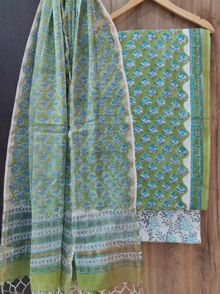 Cotton Suit with Kota Doria Dupatta