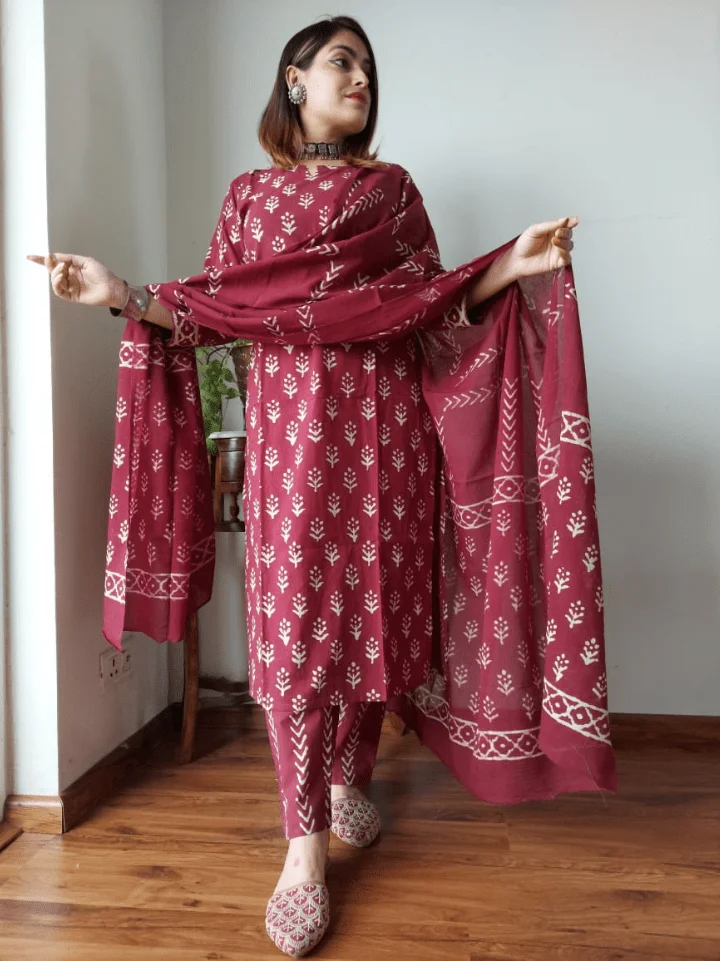 Cotton Suits with Dupatta