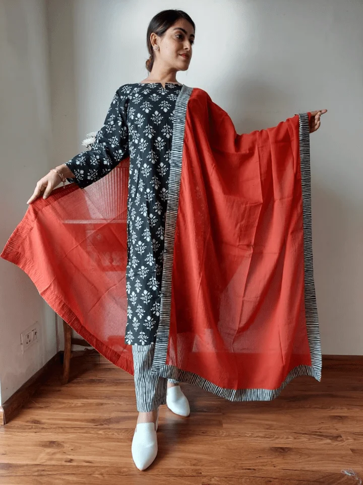 Cotton Suits with Dupatta