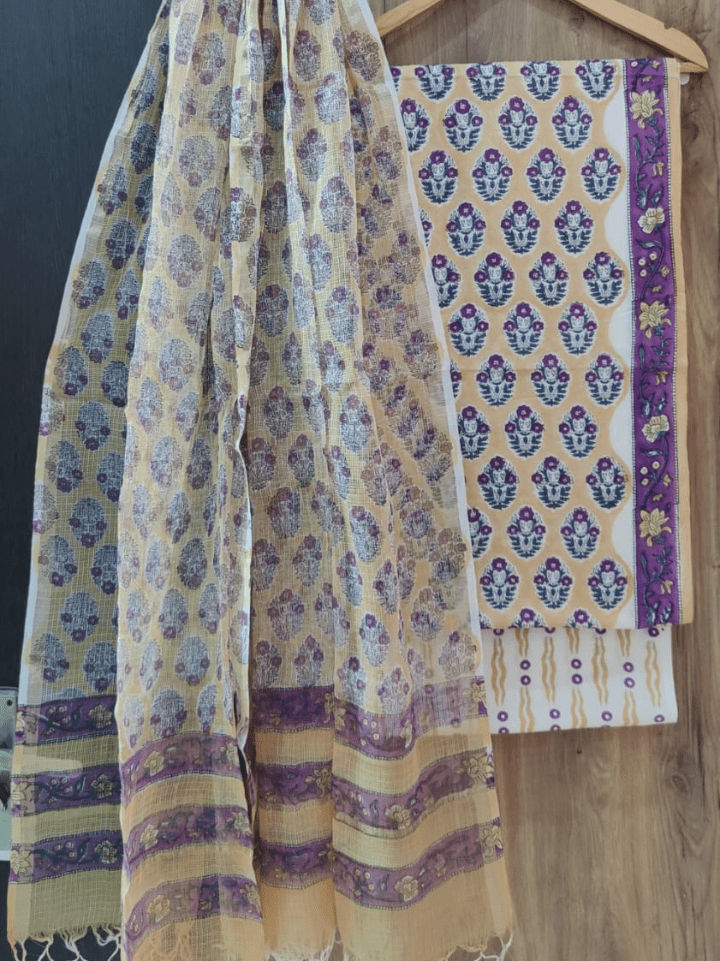 Cotton Suit with Kota Doria Dupatta