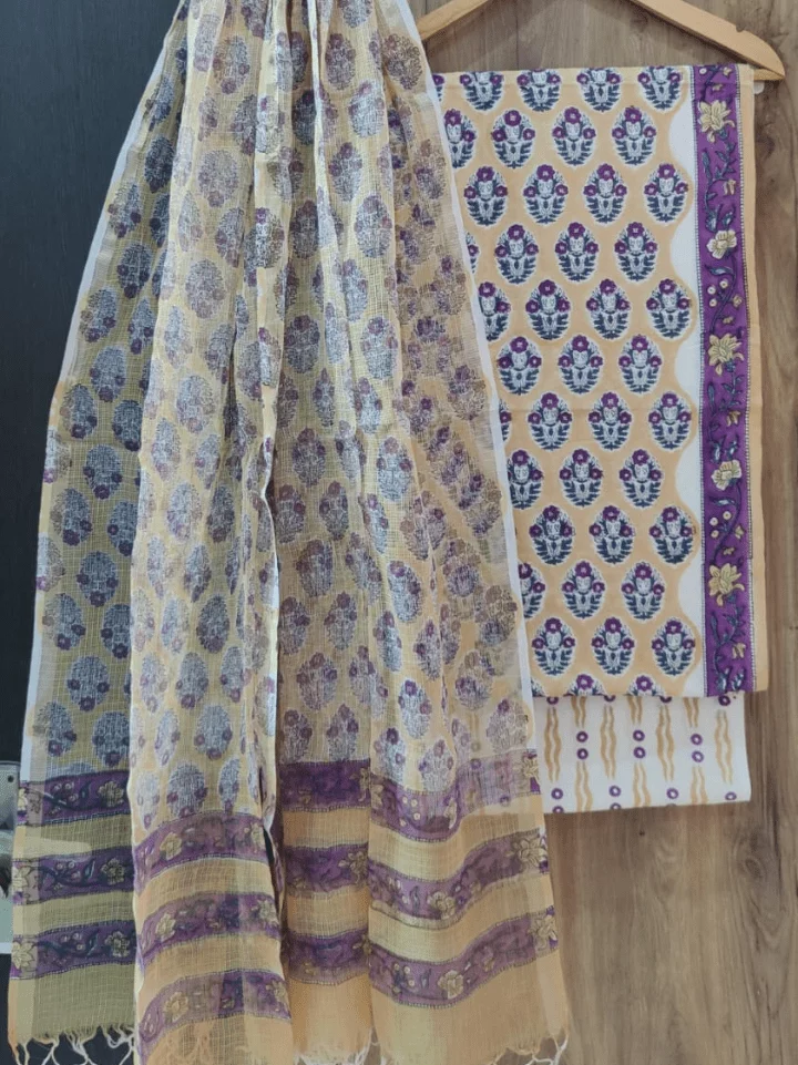 Cotton Suit with Kota Doria Dupatta