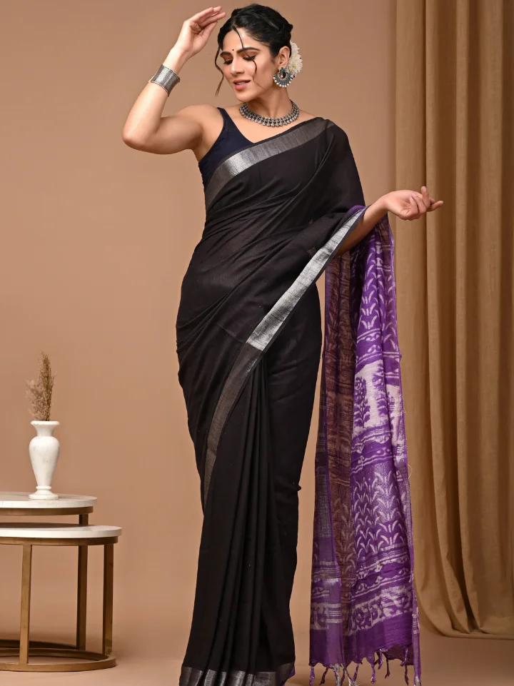 Linen Saree for Women