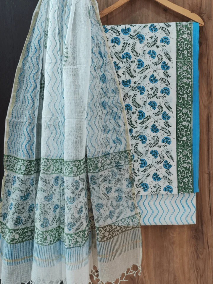 Cotton Suit with Kota Doria Dupatta