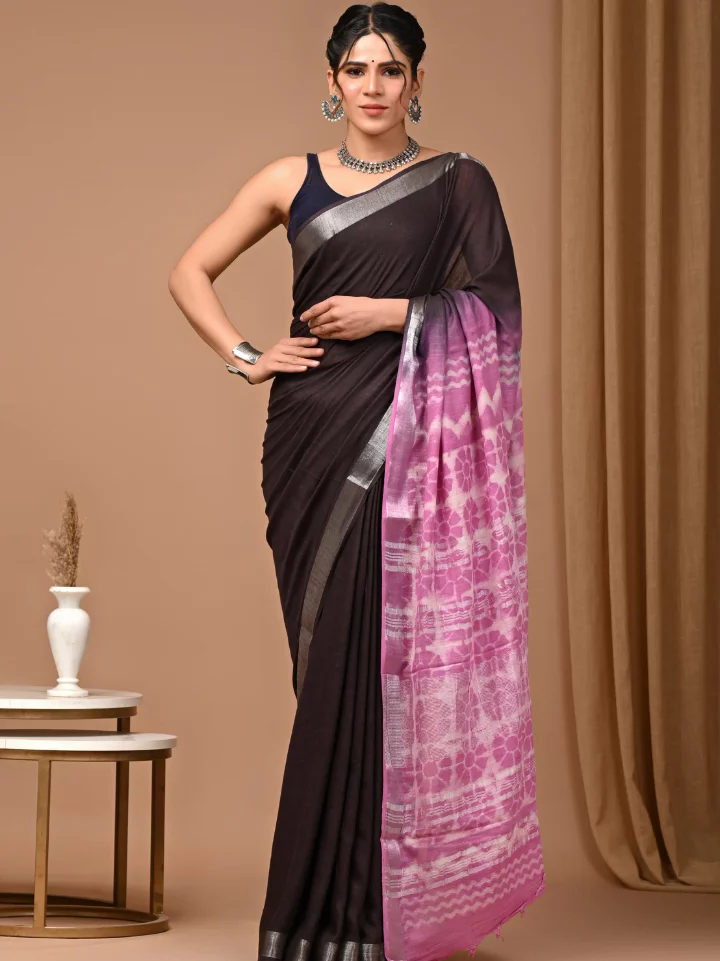 Linen Saree for Women