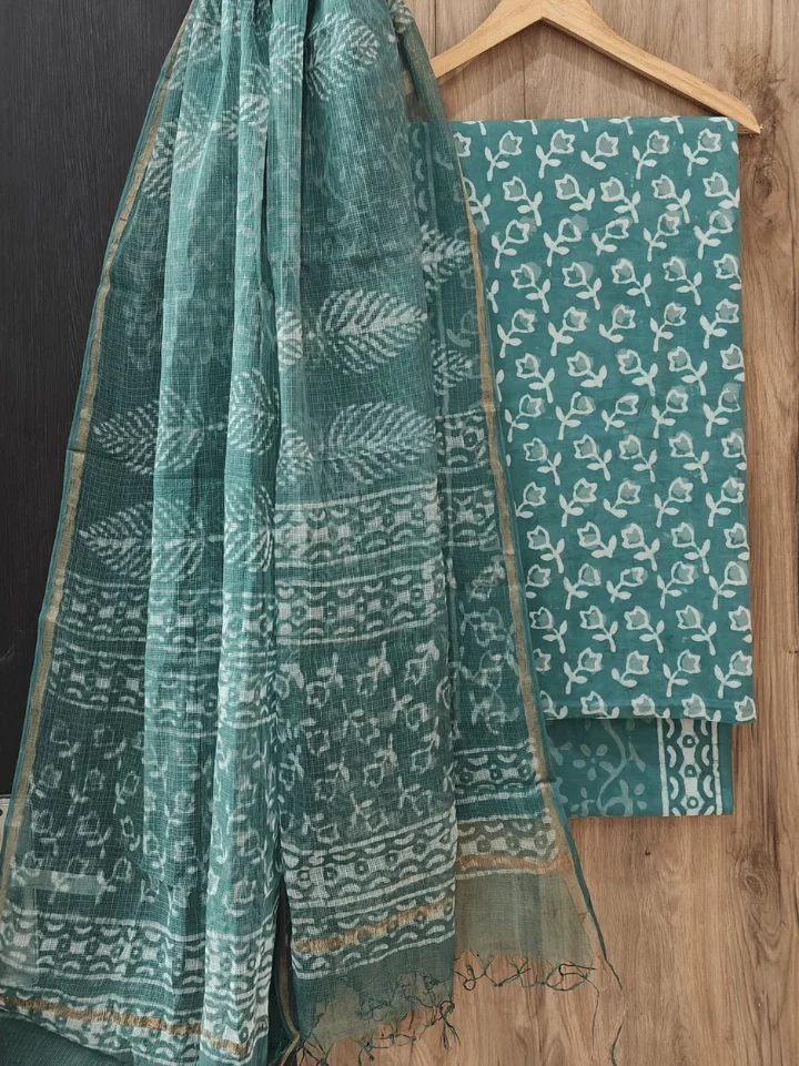 Cotton Suit with Kota Doria Dupatta