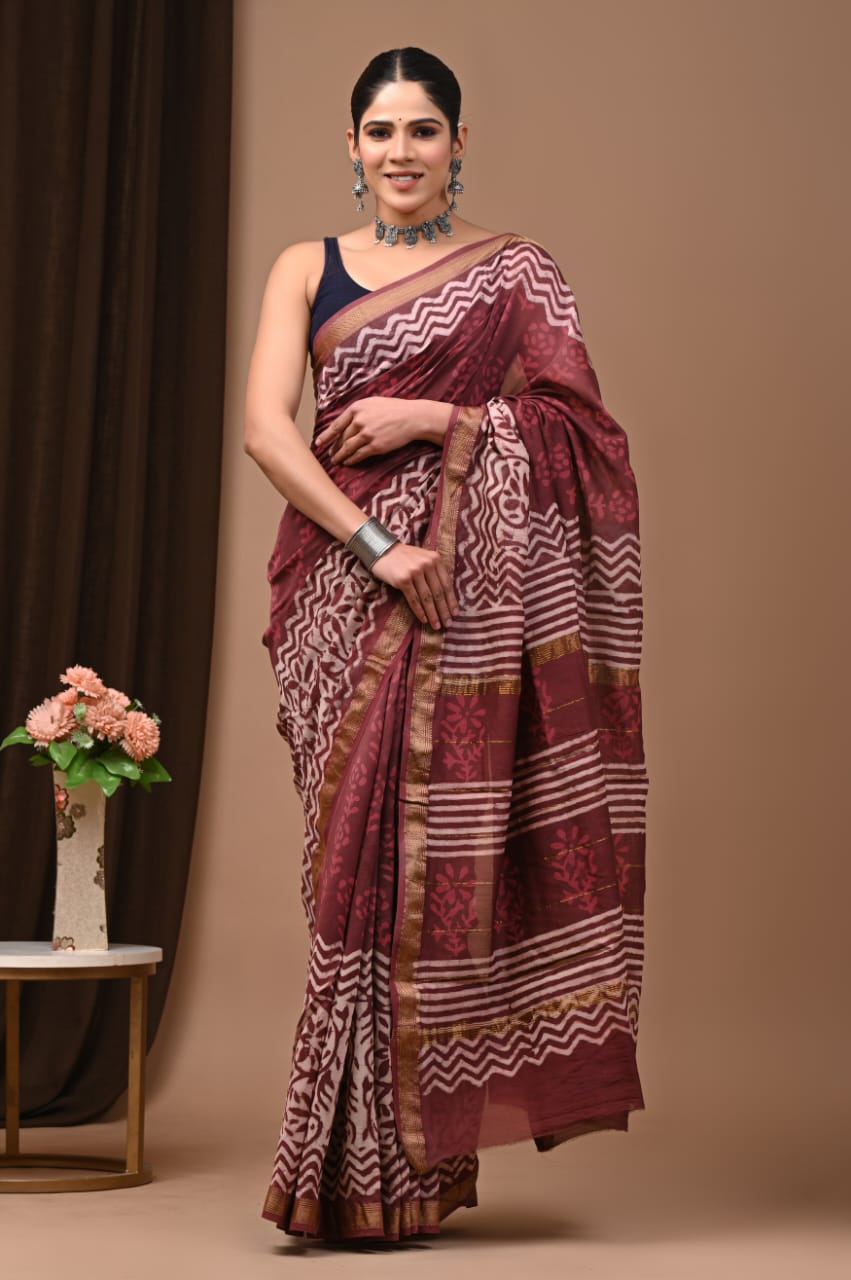 Maheshwari Silk Saree for Women