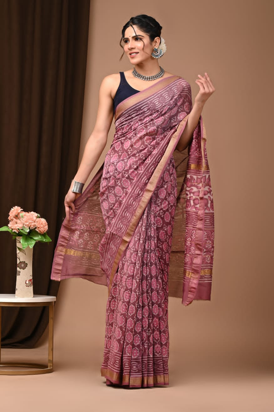 Maheshwari Silk Saree for Women