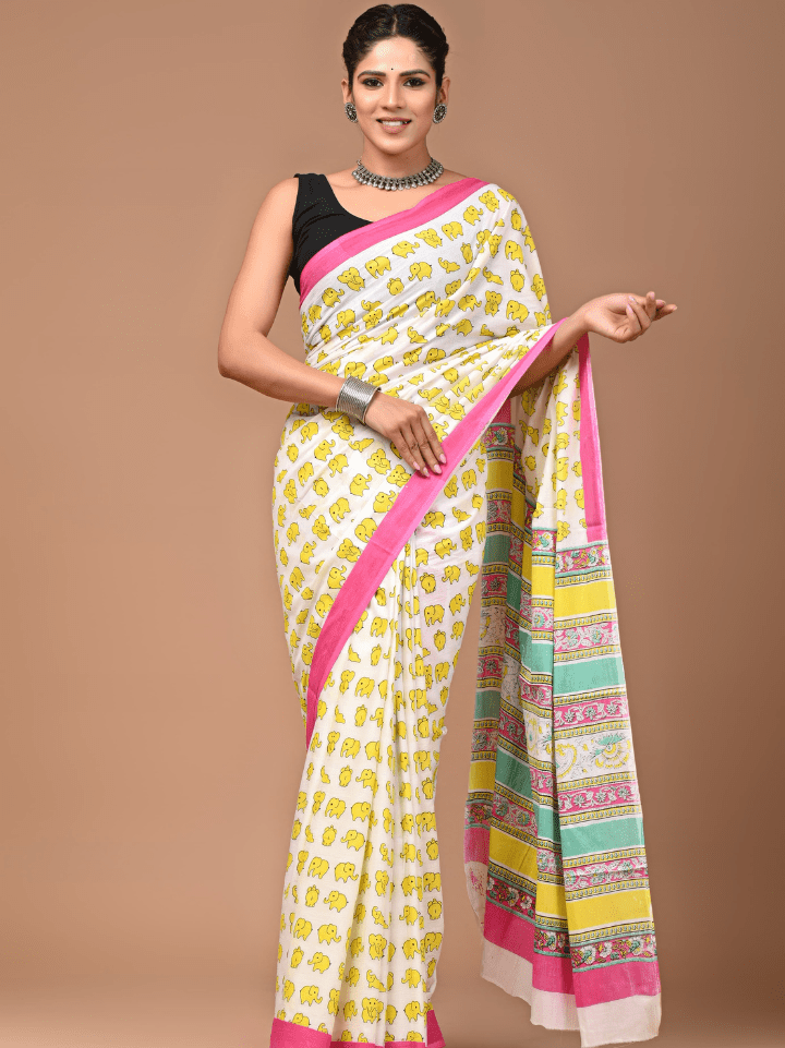 Soft Petals Cotton Mulmul Saree