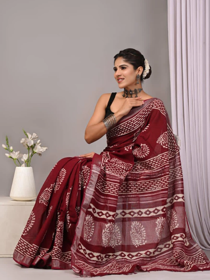 Linen Saree for Women
