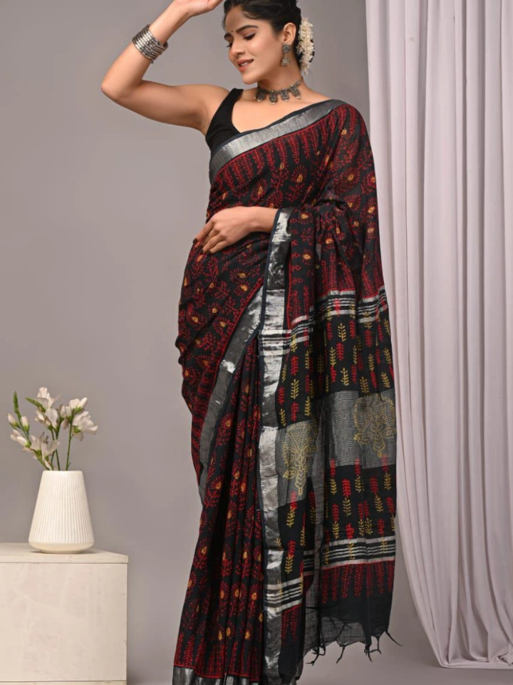 Linen Saree for Women