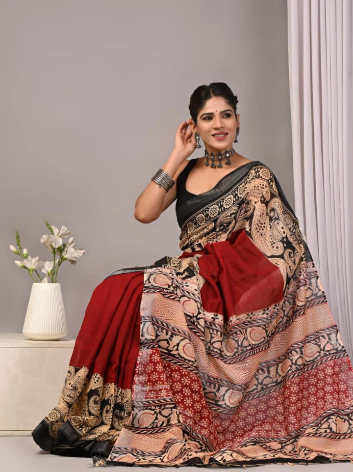 Linen Saree for Women
