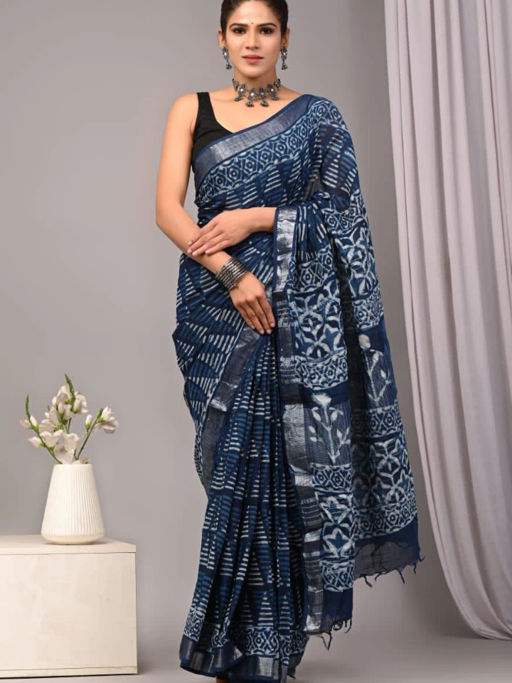 Linen Saree for Women