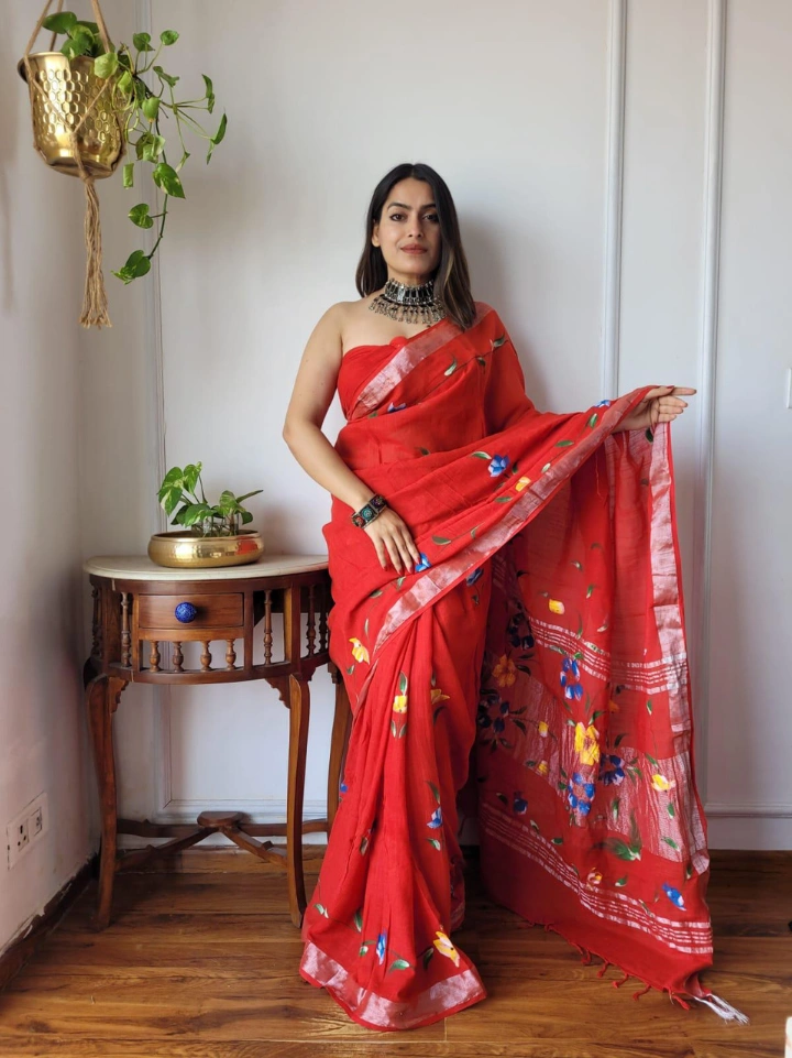 Linen Saree for Women