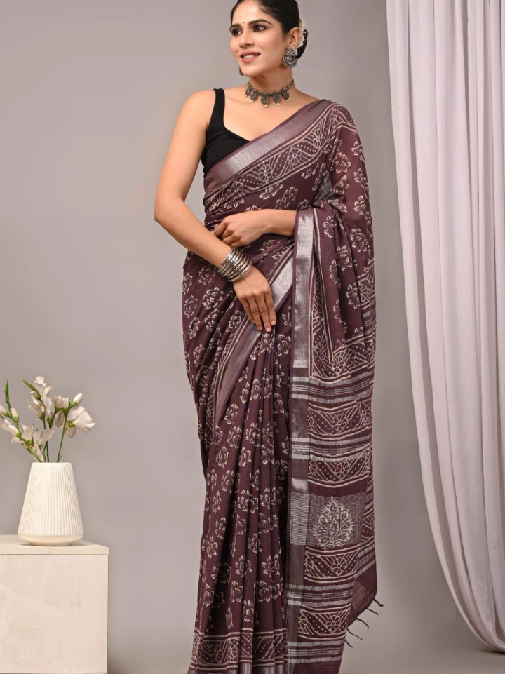 Linen Saree for Women