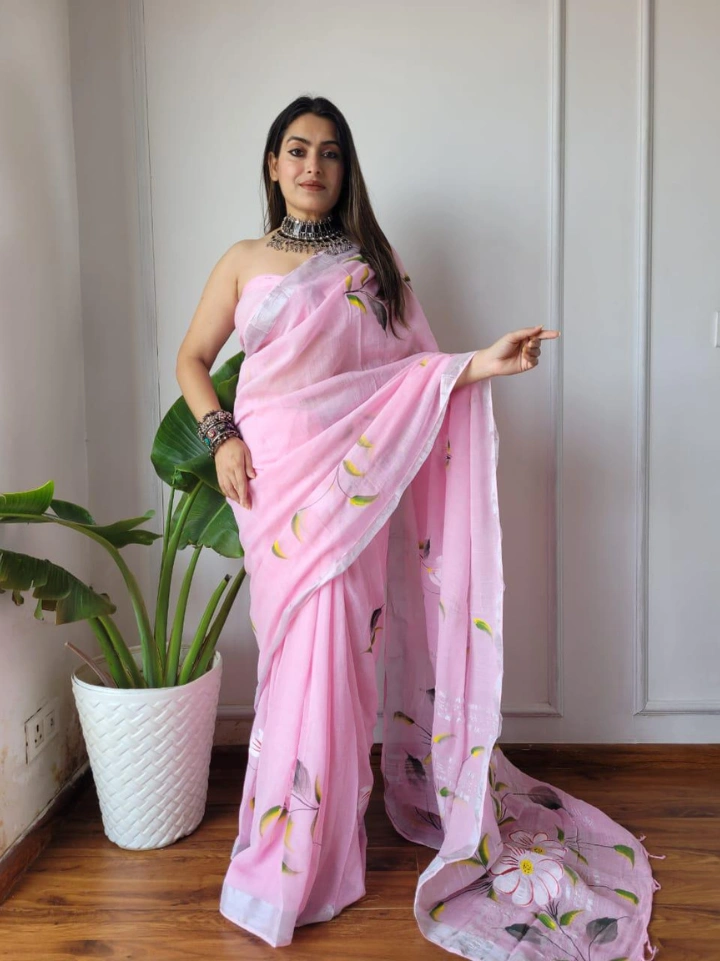 Linen Saree for Women
