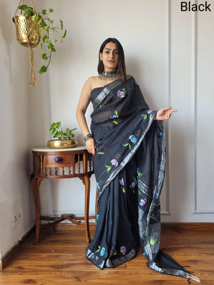 Linen Saree for Women