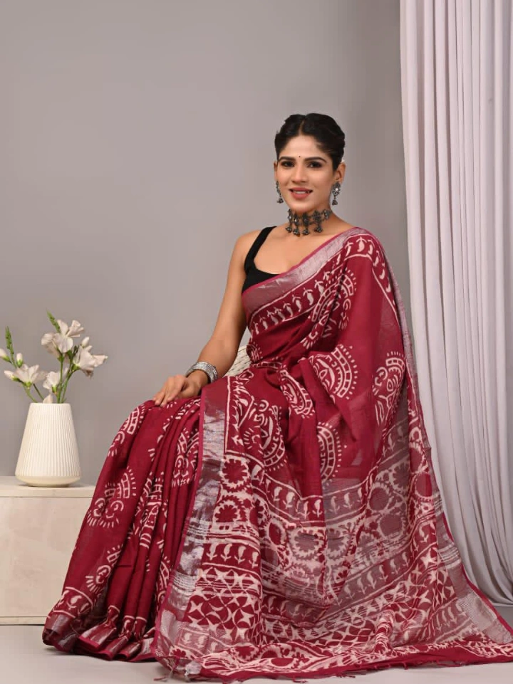Linen Saree for Women