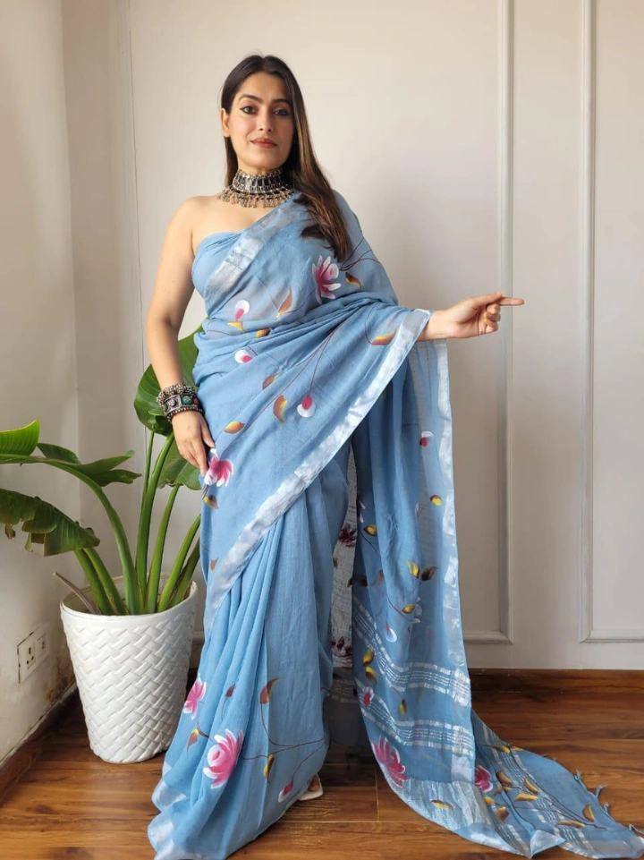 Linen Saree for Women