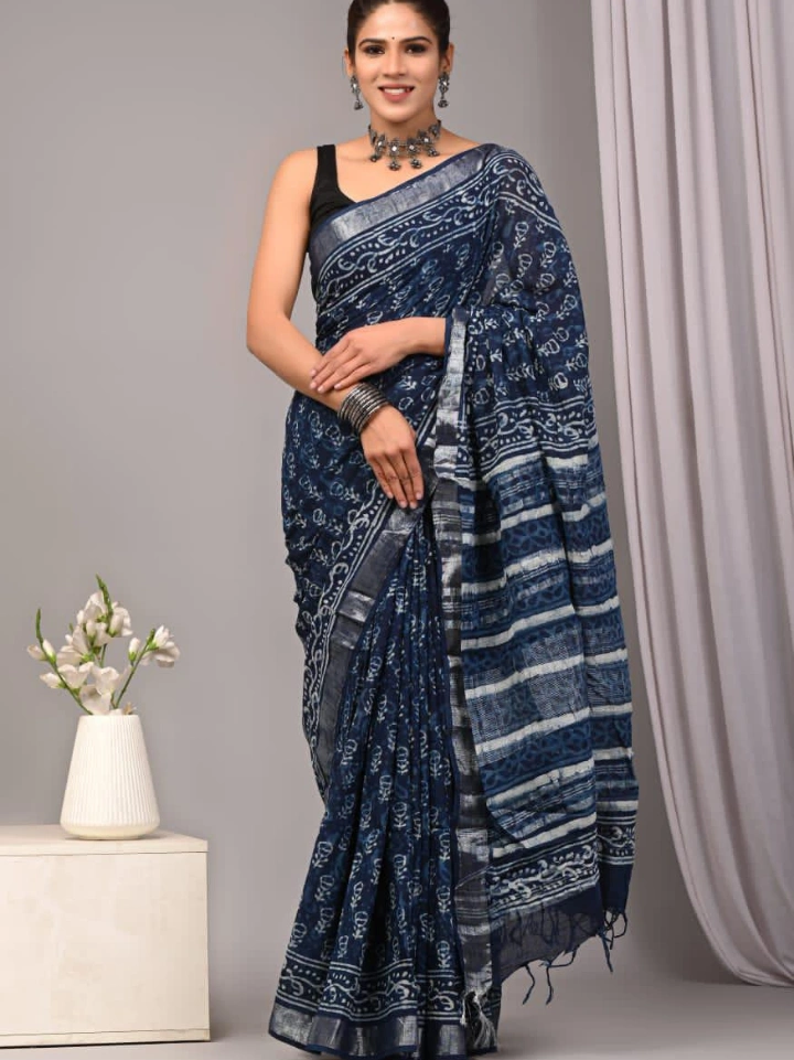 Linen Saree for Women