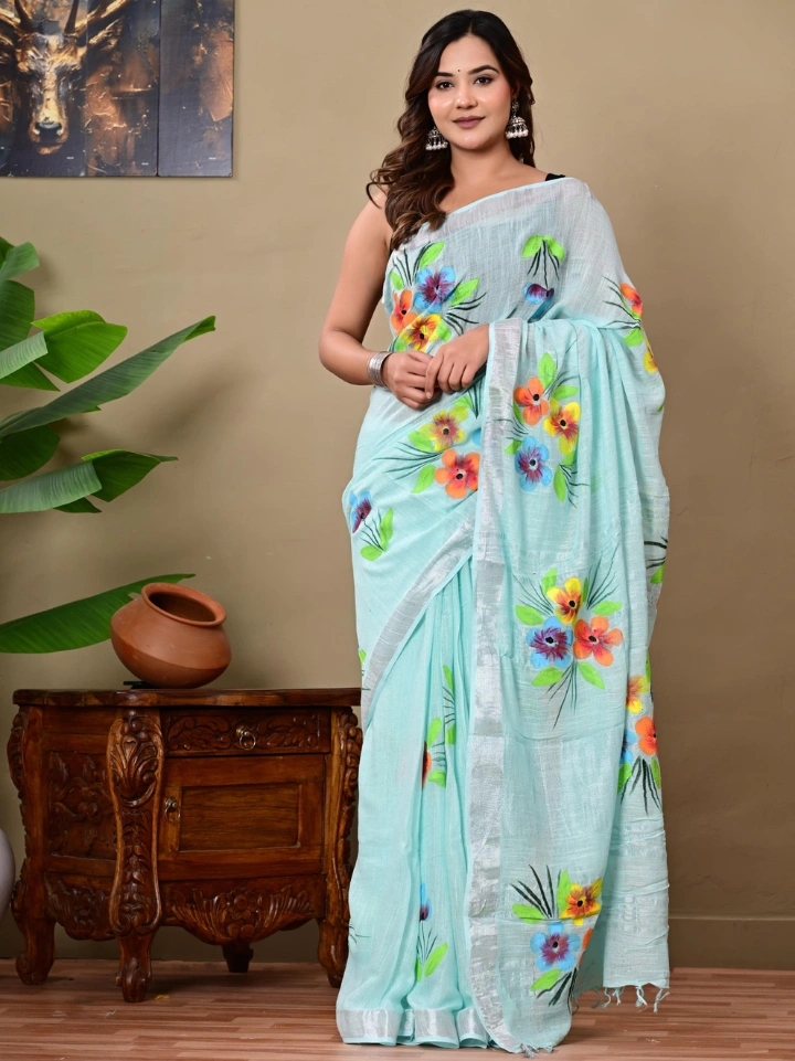 Linen Saree for Women