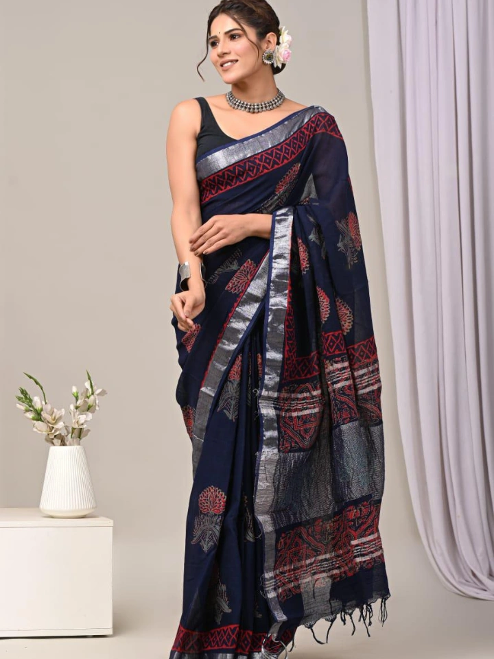 Linen Saree for Women