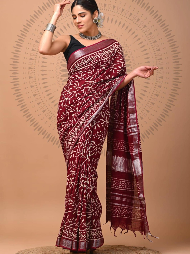 Linen Saree for Women