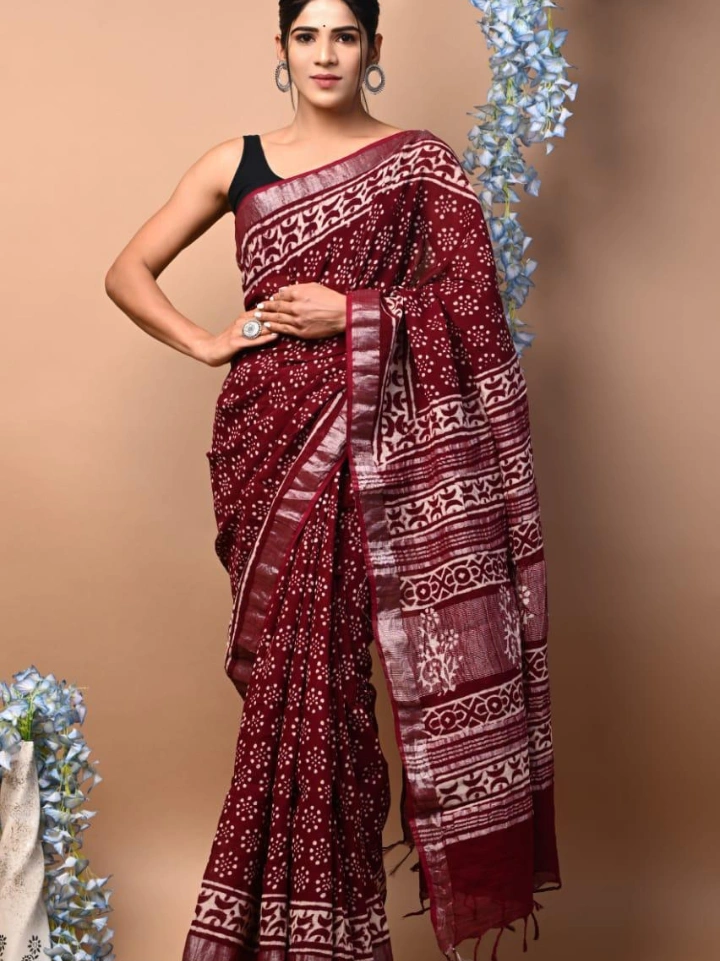 Linen Saree for Women