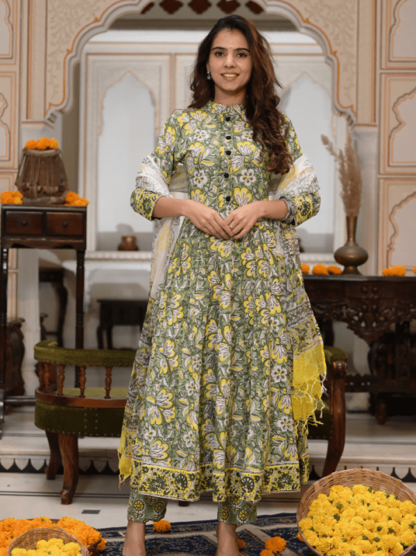 Anarkali Suits With Kota Doria Dupatta