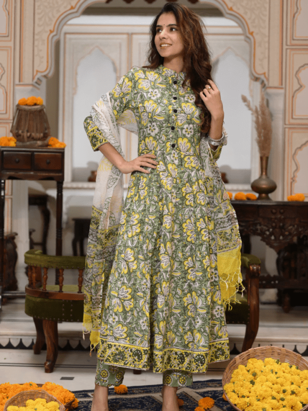 Anarkali Suits With Kota Doria Dupatta