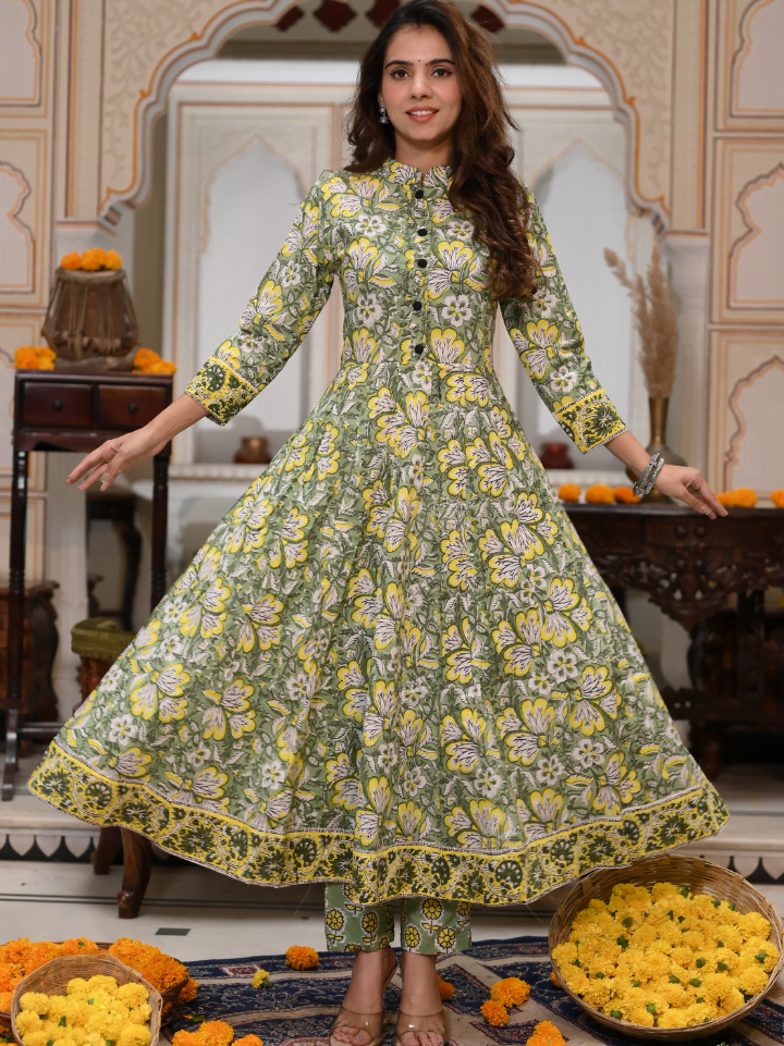 Anarkali Suits With Kota Doria Dupatta