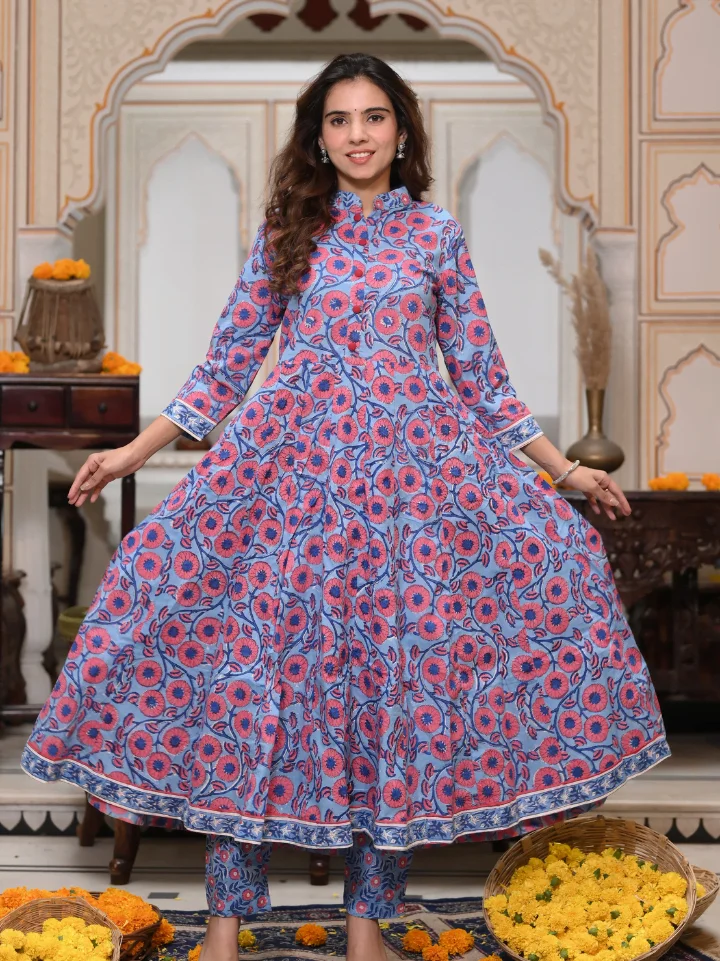 Anarkali Suits With Kota Doria Dupatta