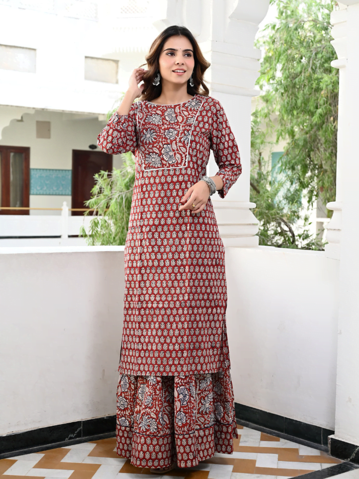 Designer Long Kurta & Skirt without Dupatta