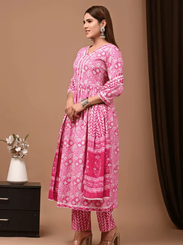 Nyra Cut Cotton Suit with Mulmul Dupatta