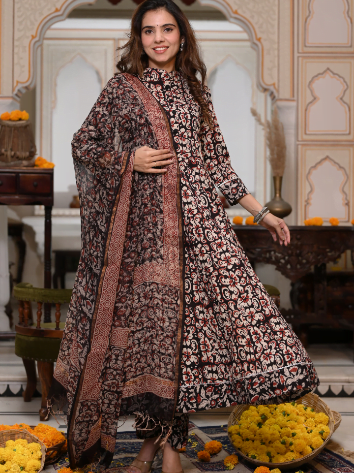 Anarkali Suits With Kota Doria Dupatta