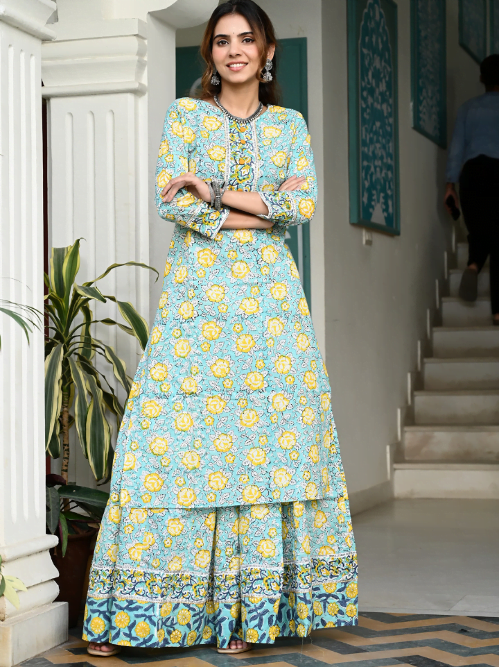 Designer Long Kurta & Skirt without Dupatta