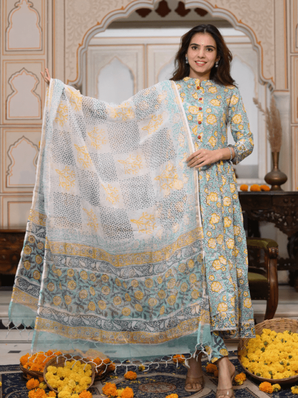 Anarkali Suits With Kota Doria Dupatta