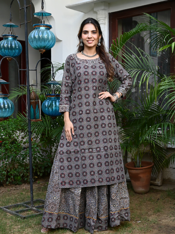 Designer Long Kurta & Skirt without Dupatta