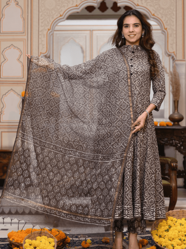 Anarkali Suits With Kota Doria Dupatta