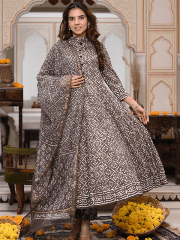 Anarkali Suits With Kota Doria Dupatta