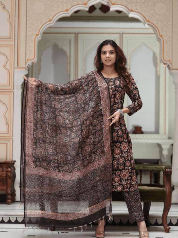 Cotton Suit with Kota Doria Dupatta