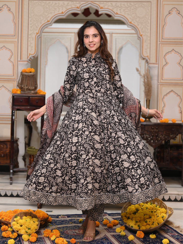 Anarkali Suits With Kota Doria Dupatta