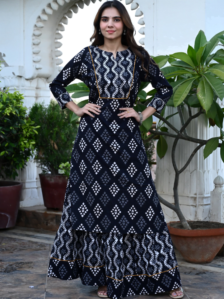 Designer Long Kurta & Skirt without Dupatta