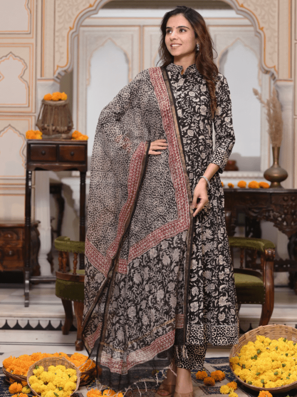 Anarkali Suits With Kota Doria Dupatta