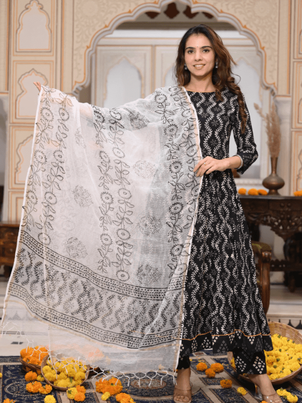 Anarkali Suits With Kota Doria Dupatta